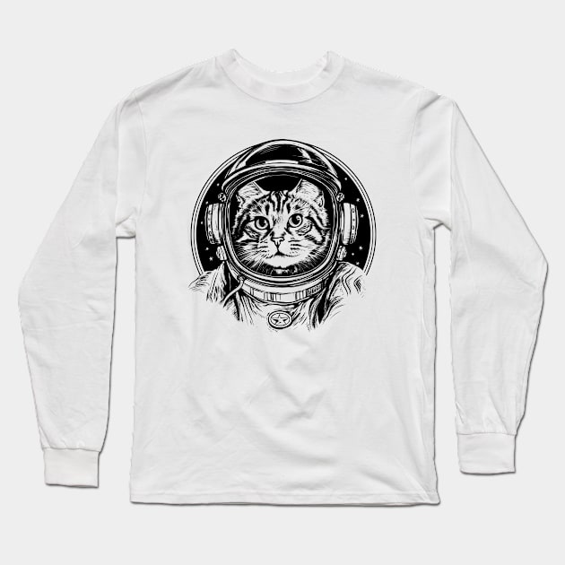 Catstronaut Long Sleeve T-Shirt by Purrestrialco